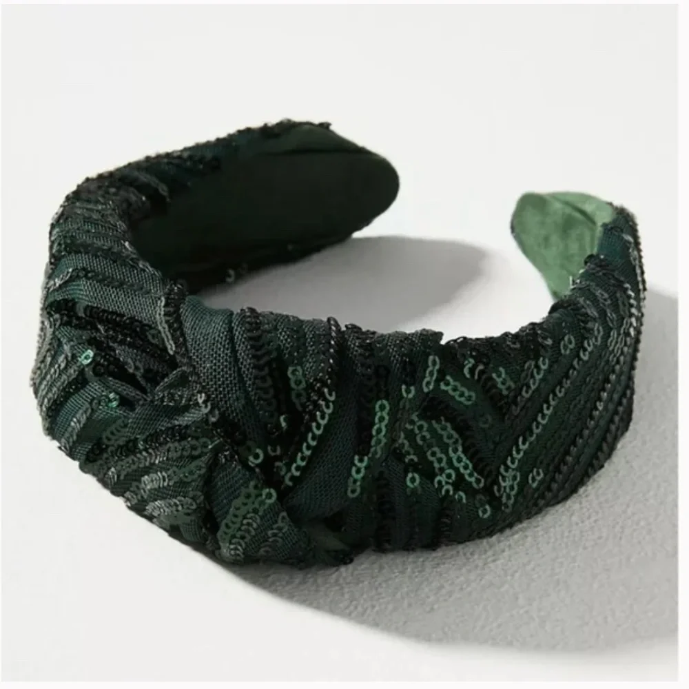 Metallic Knotted Sequin Boho Classy Chic Art Modern Party Hipster Headband